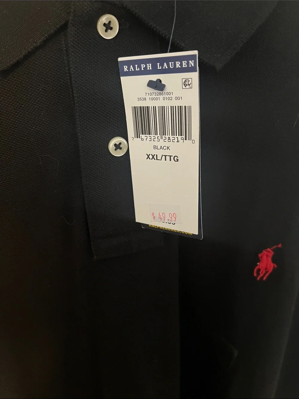 Ralph Lauren Men’s Long-Sleeve Polo Shirt - Light Blue and Black